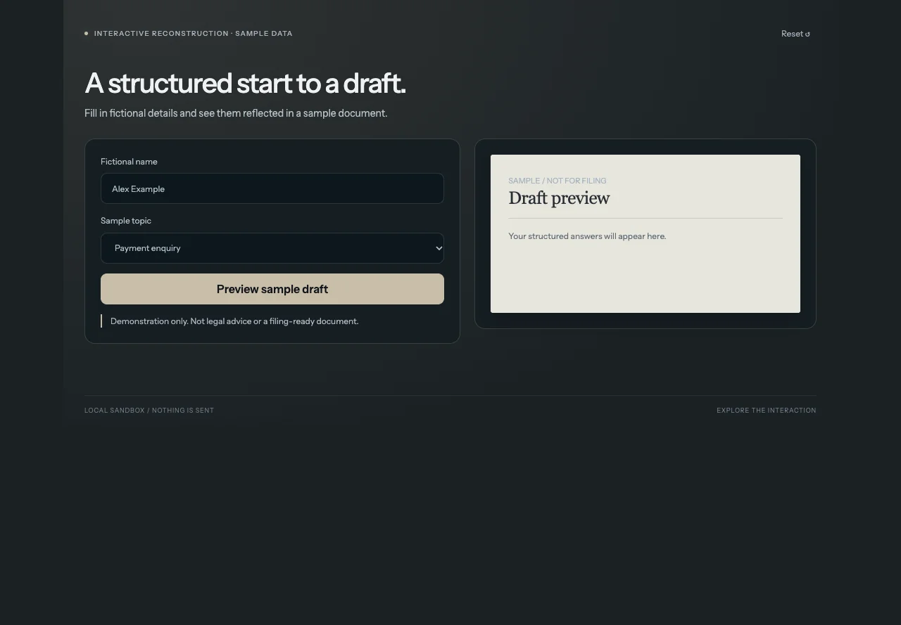 Hisaab - interactive reconstruction preview