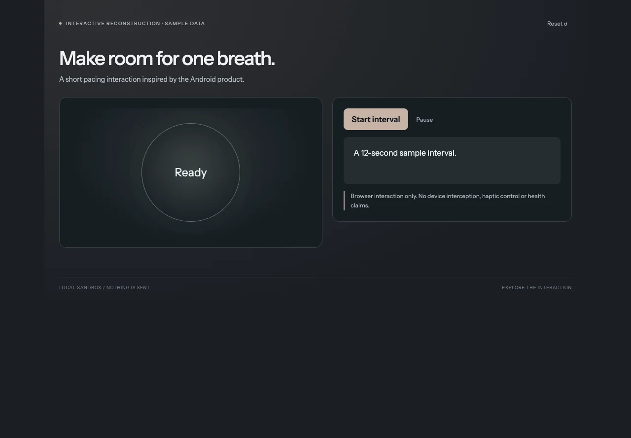 Pause - interactive reconstruction preview