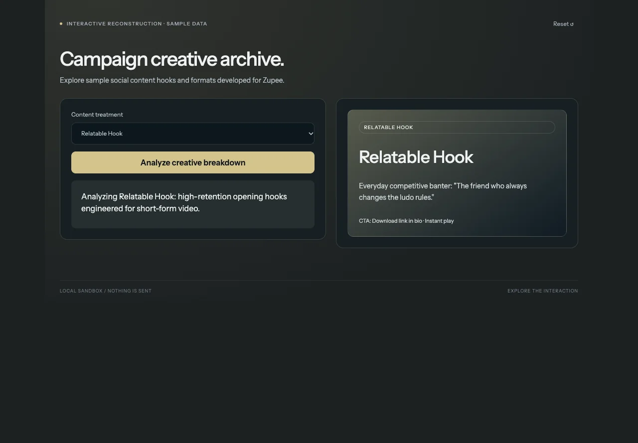 Zupee - interactive reconstruction preview